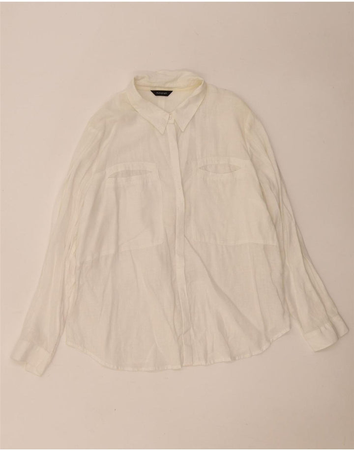 Autograph Damen-Hemd UK 18 XL, weißes Leinen