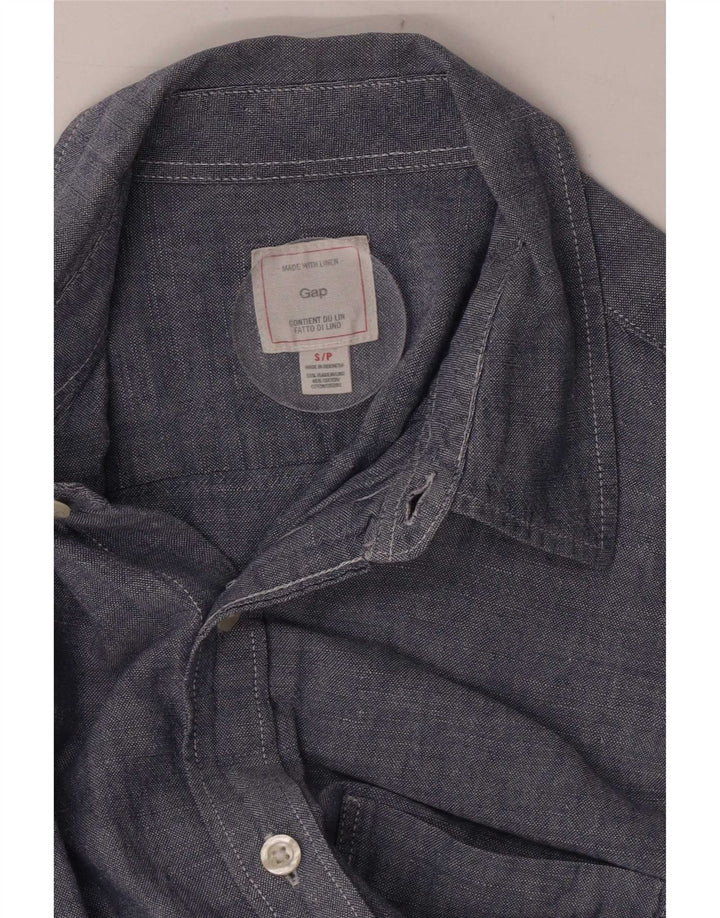 Gap Herrenhemd Small Marineblaues Leinen