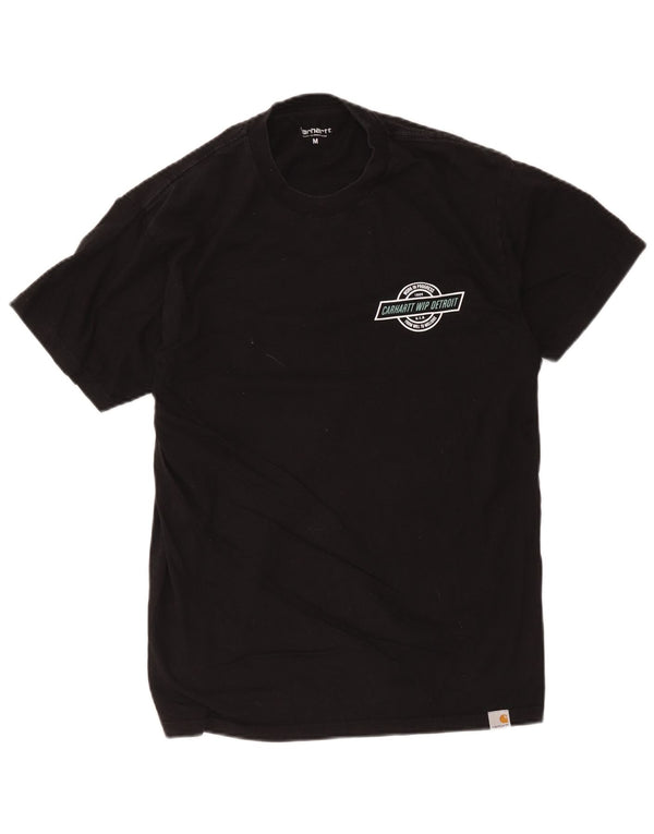 Carhartt Herren Grafik-T-Shirt-Oberteil aus mittelschwarzer Baumwolle