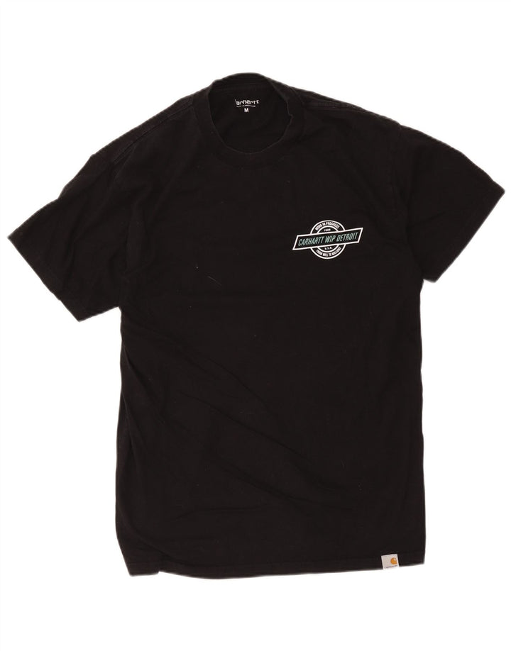 Carhartt Herren Grafik-T-Shirt-Oberteil aus mittelschwarzer Baumwolle