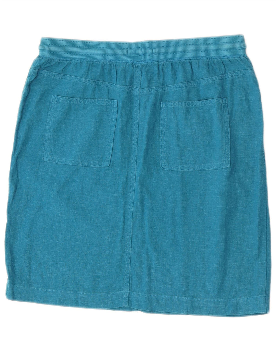 Gerader Damenrock von Marks & Spencer UK 12 Medium W30 Blaues Leinen