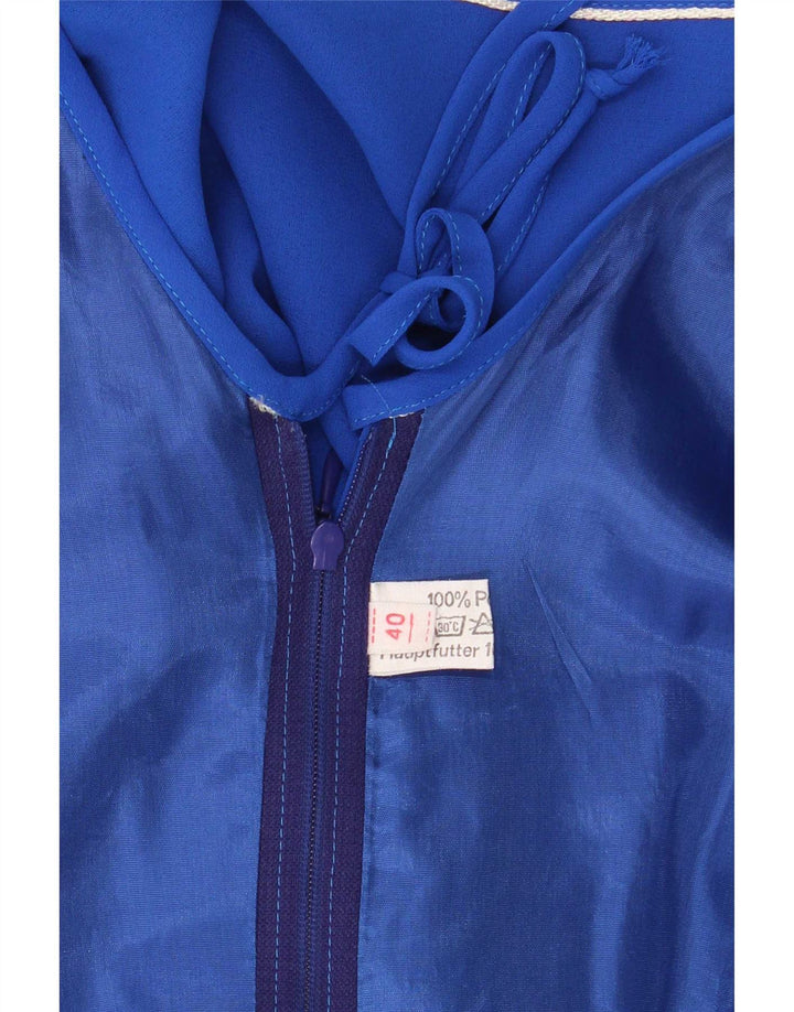 Vintage Damen A-Linie Kleid IT 40 Small Blau Polyester