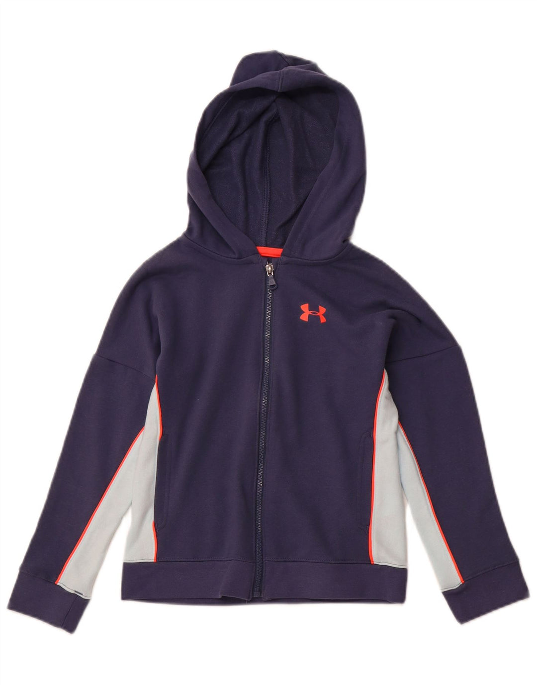 UNDER ARMOUR Jungen Cold Gear Kapuzenpullover mit Reißverschluss, 7–8 Jahre, Größe S, Marineblau