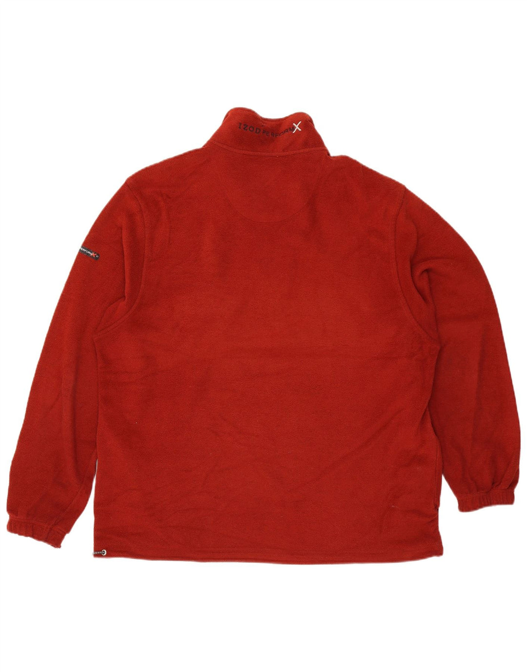 Izod Herren-Fleecepullover mit Reißverschluss, XL, rotes Polyester