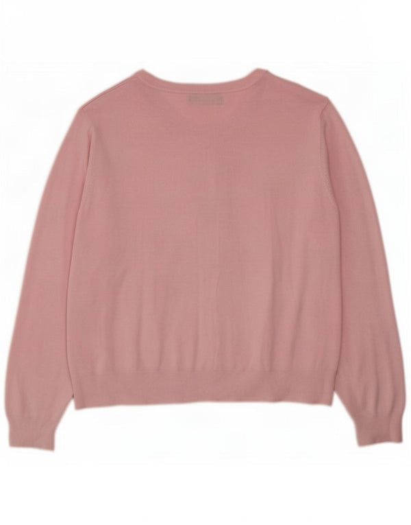 Marks & Spencer Damen Strickjacke Pullover UK 24 4XL Rosa Viskose