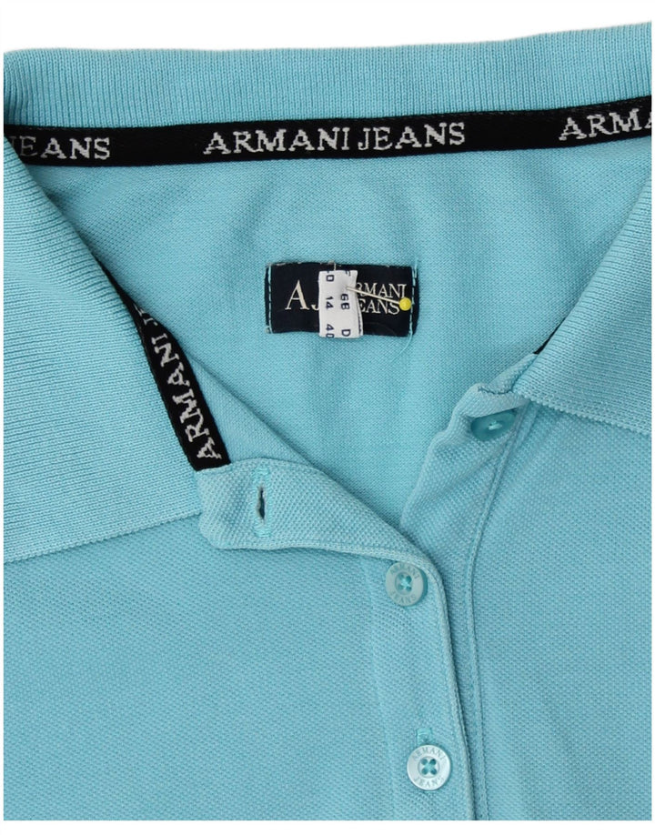 Armani Damen Poloshirt UK 14 Mittelblau