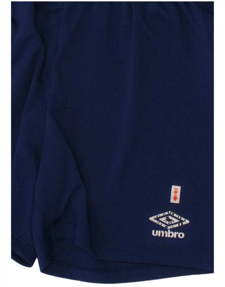 UMBRO Boys Sport Shorts 9-10 Years Large Navy Blue Polyester