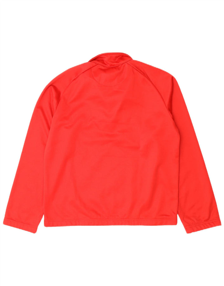 KAPPA Herren-Oberteil mit Reißverschluss, langärmelig, mittelrot, Polyester