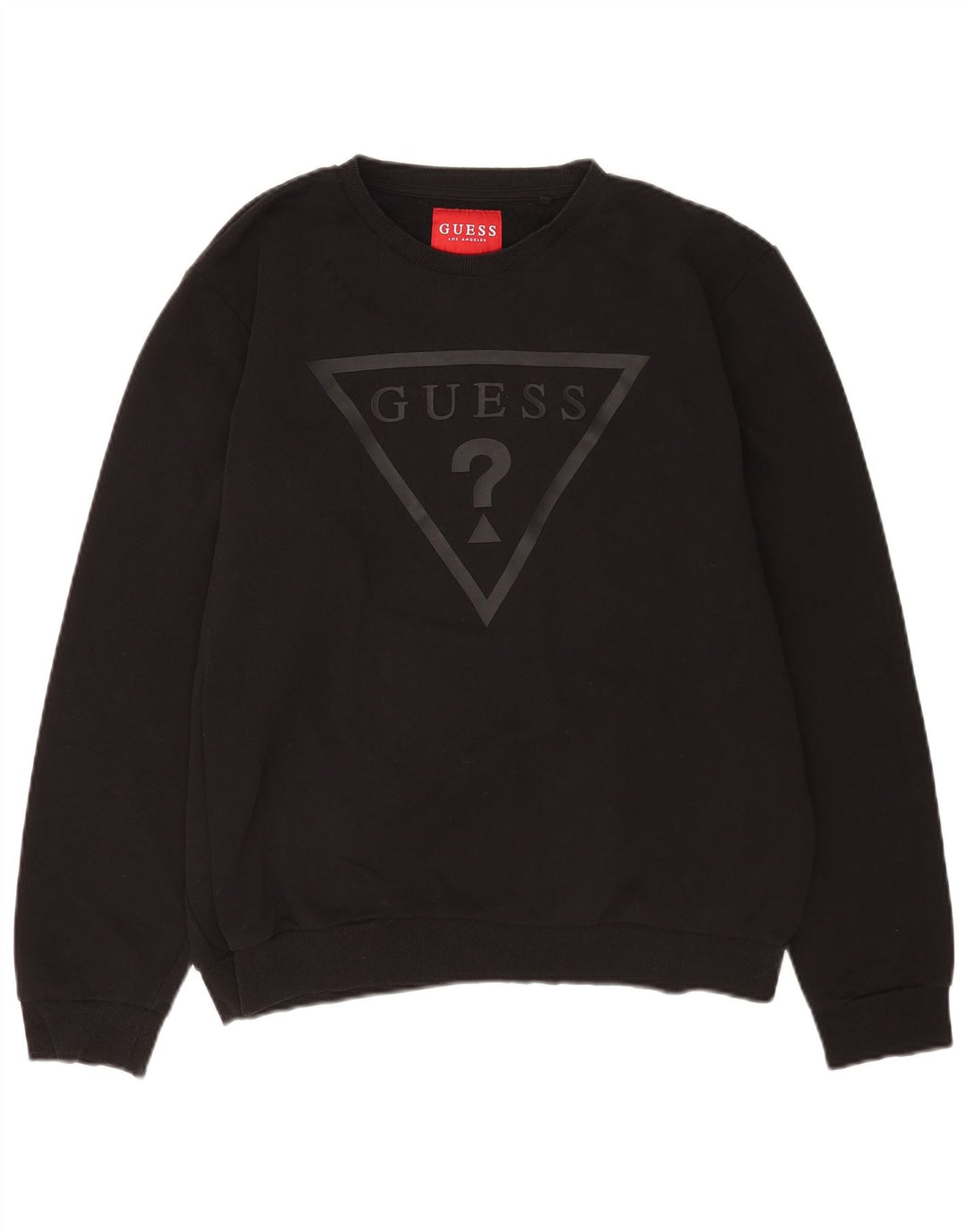 Guess Herren Grafik-Sweatshirt-Pullover XL aus schwarzer Baumwolle