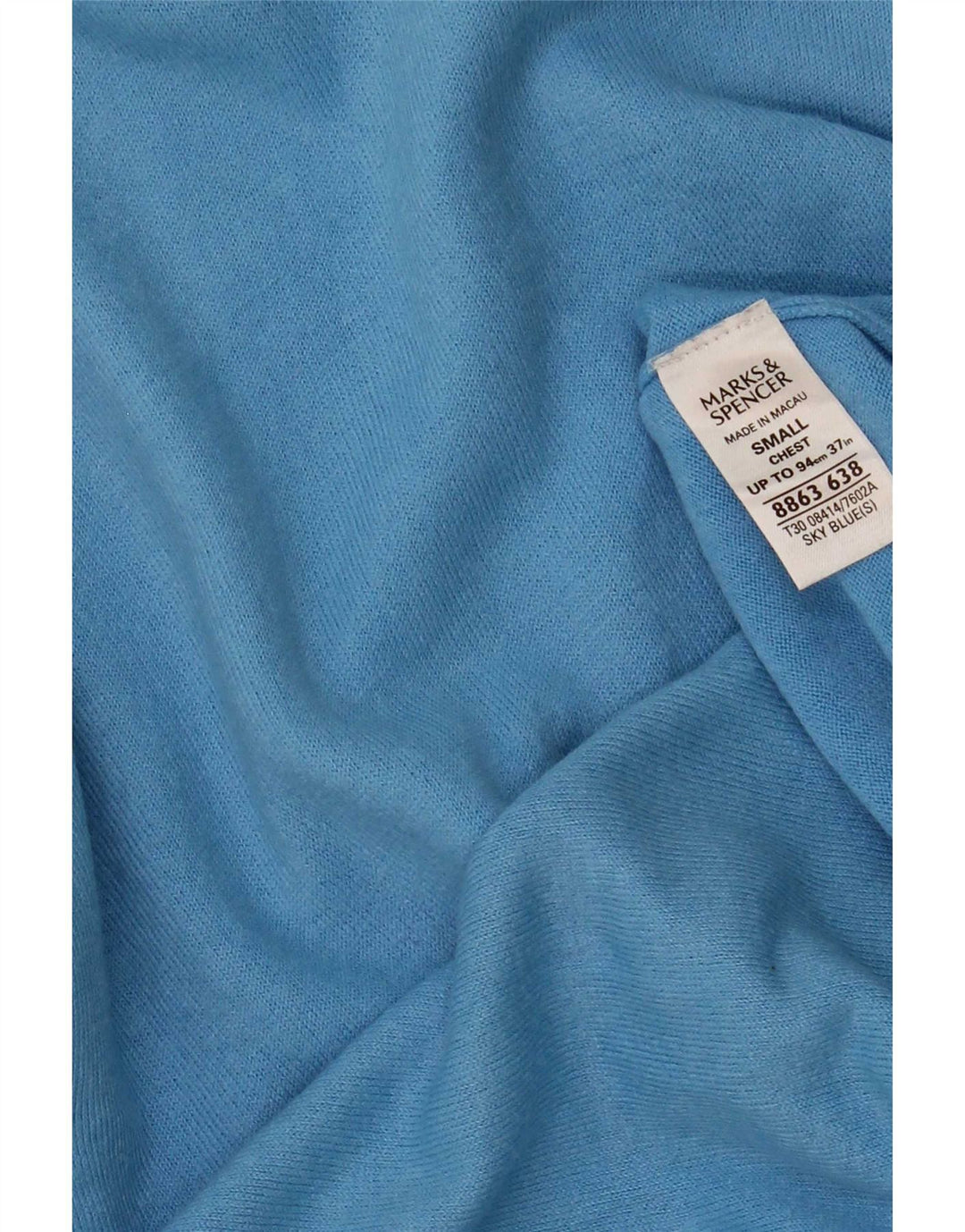 Marks & Spencer Herren Autograph Pullover mit V-Ausschnitt, klein, Acryl, Blau
