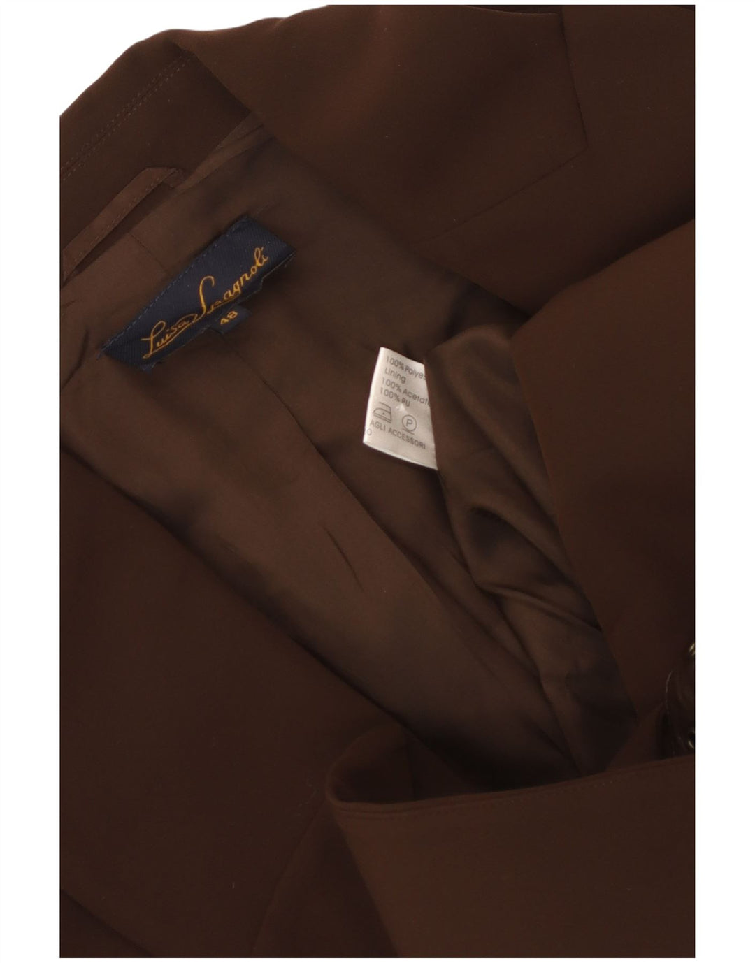 LUISA SPAGNOLI Damen Blazer Jacke IT 48 XL Braunes Polyester