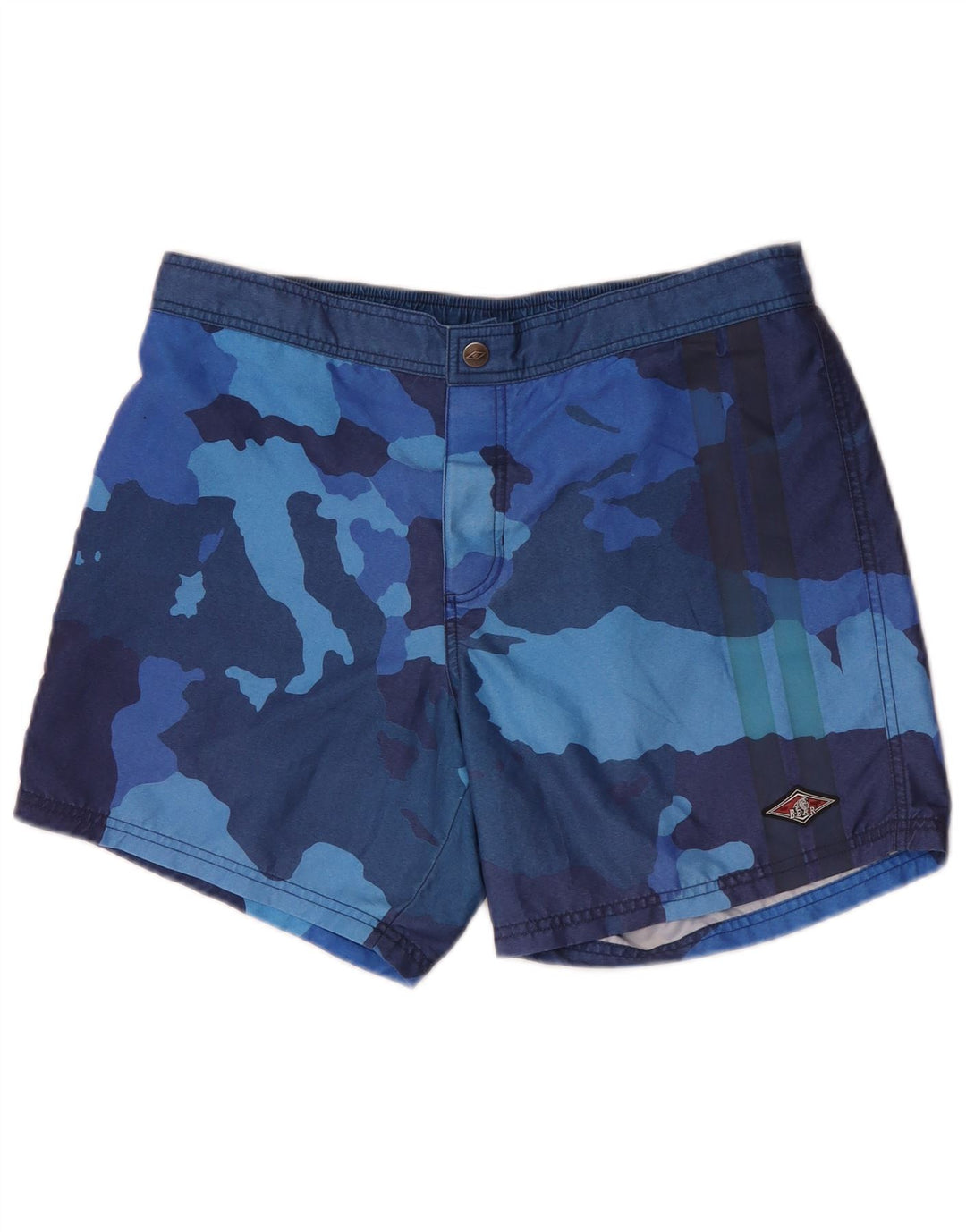 Bear Herren-Badeshorts, groß, blau, Camouflage-Polyester