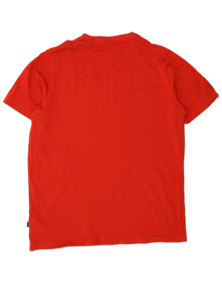 Puma Herren Grafik T-Shirt Top Große rote Baumwolle