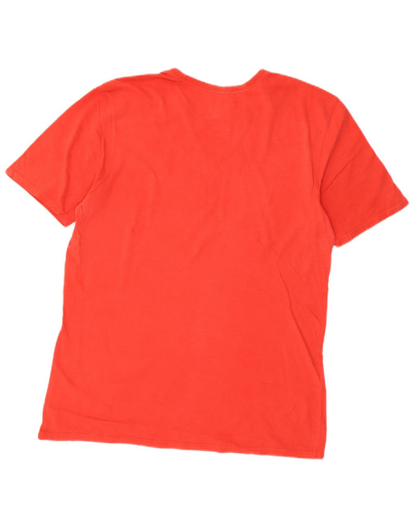 Nike Herren-T-Shirt mit sportlichem Schnitt und Grafik, Größe L, aus roter Baumwolle