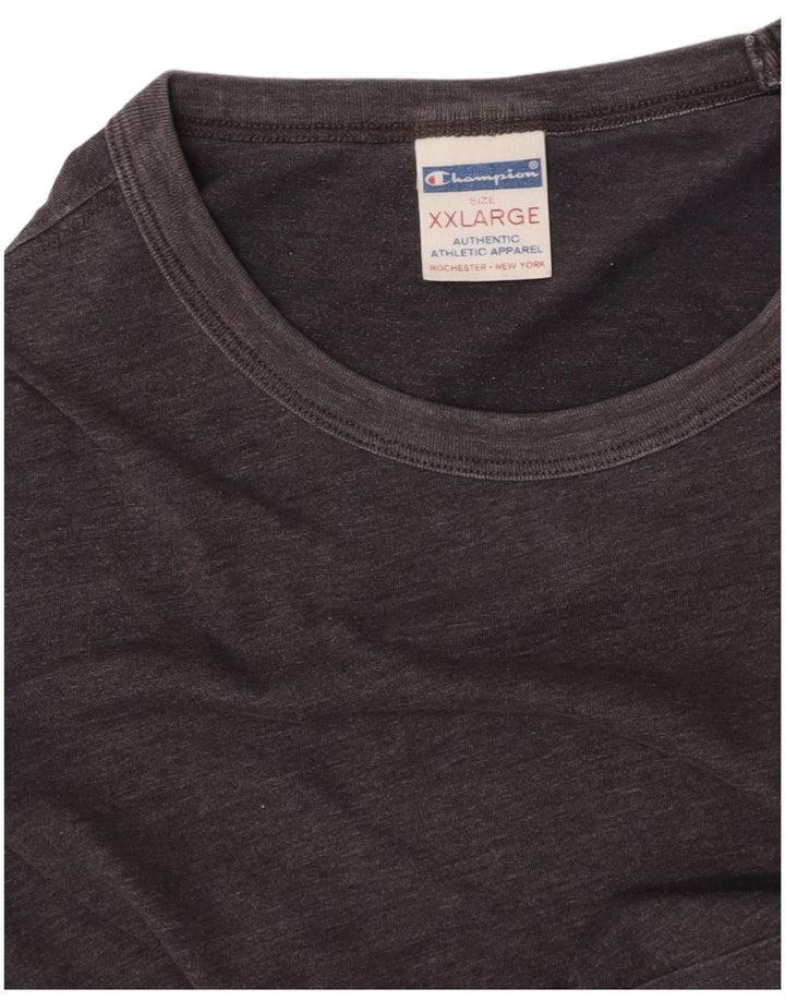 CHAMPION Mens T-Shirt Top 2XL Navy Blue
