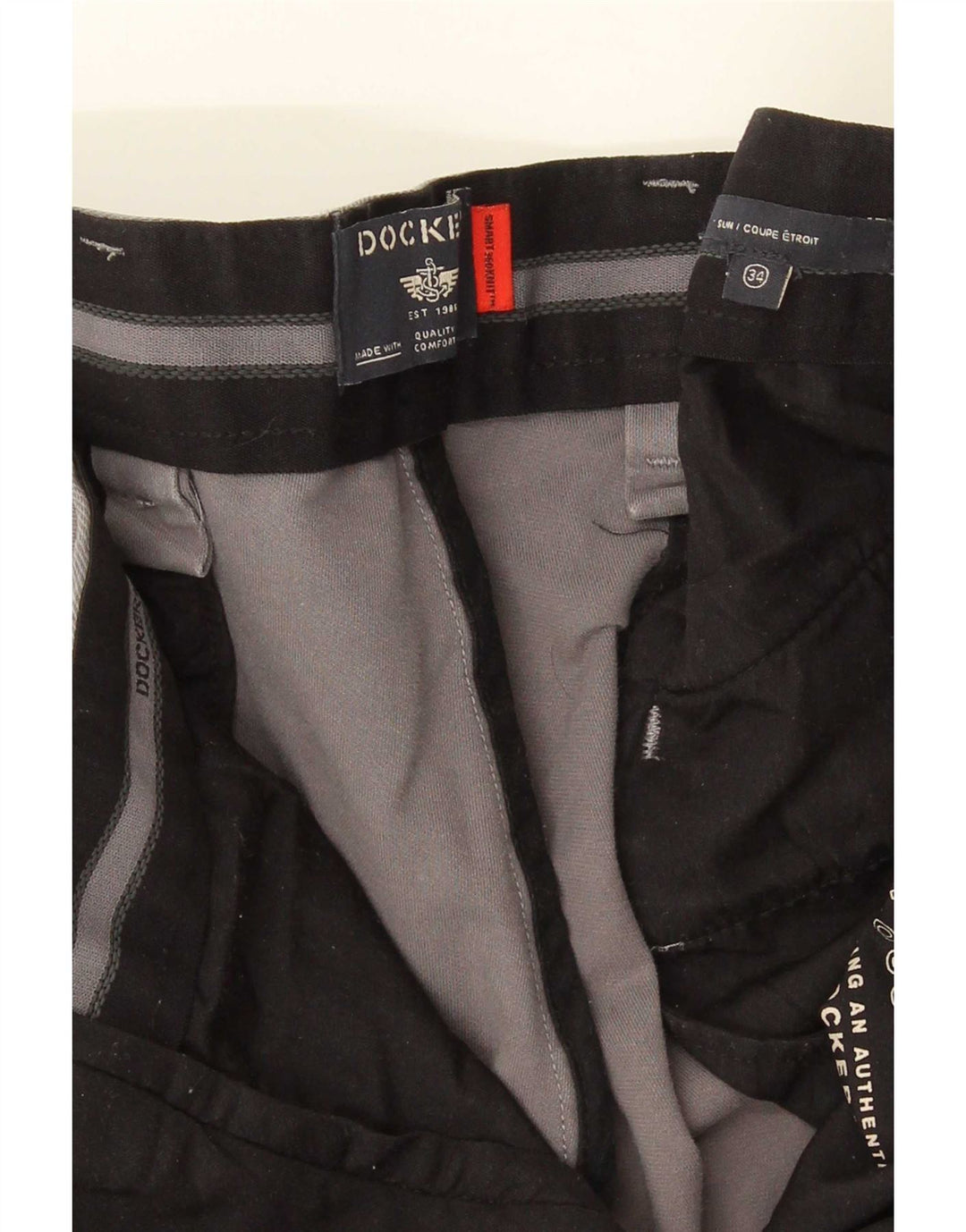 Dockers Slim Chino-Hose für Herren, W34, L31, graue Baumwolle