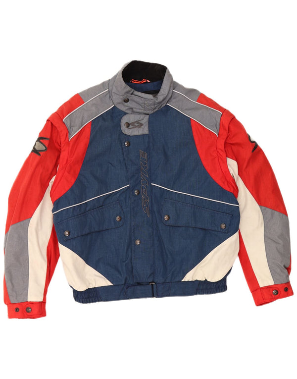 Spyke Herren Graphic Racer Jacke UK 42 XL Mehrfarbiges Colourblock-Nylon