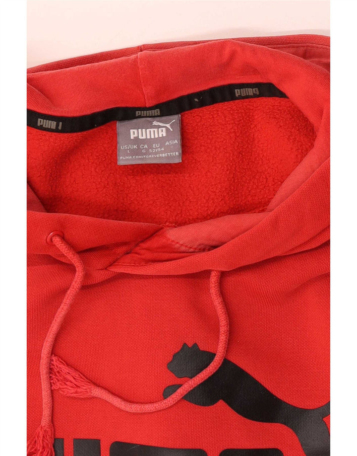 Puma Herren Grafik-Hoodie-Pullover, Größe L, Rot