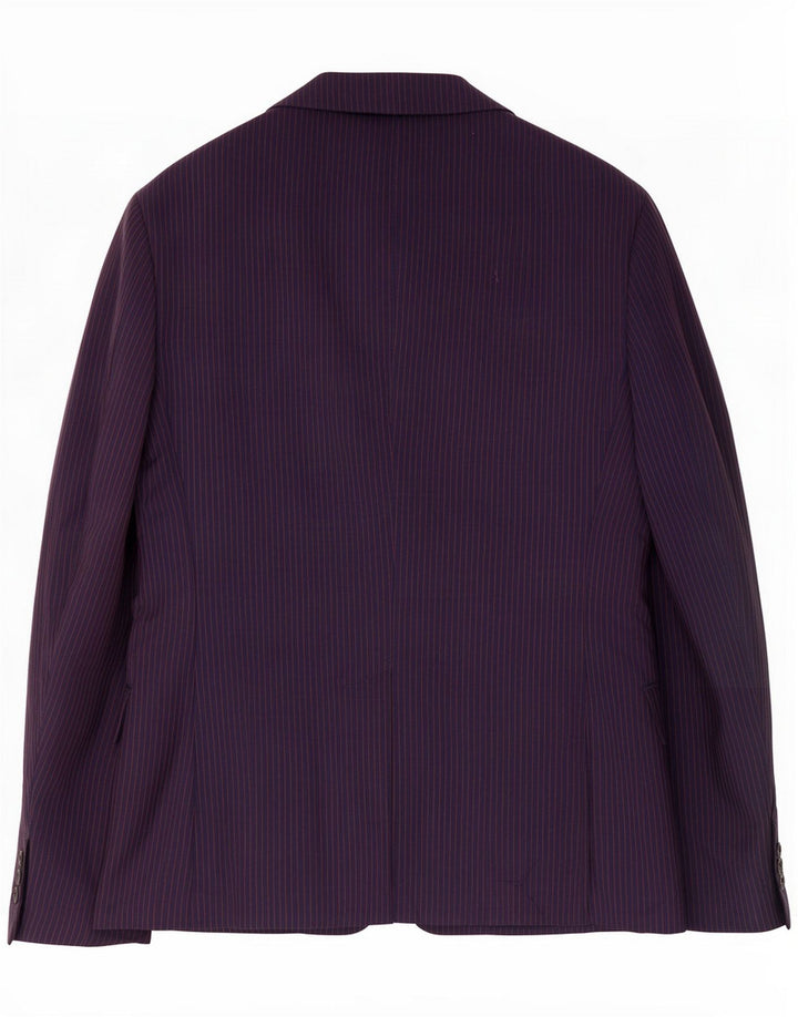 Prada Herren 2-Knopf-Blazerjacke IT 52 XL Marineblauer Nadelstreifen-Mohair