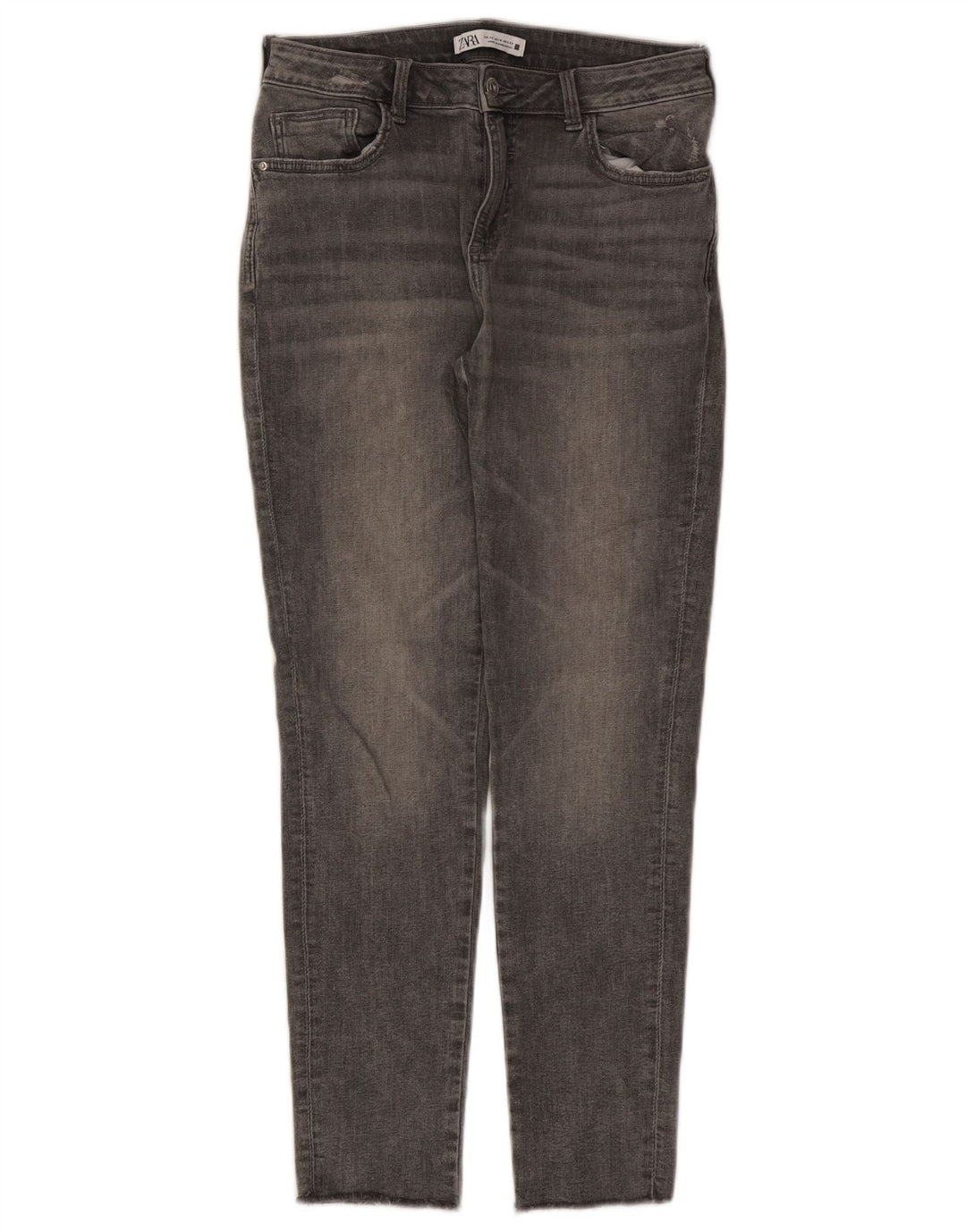 Zara Damen Slim Jeans EU 42 Large W32 L28 Grau