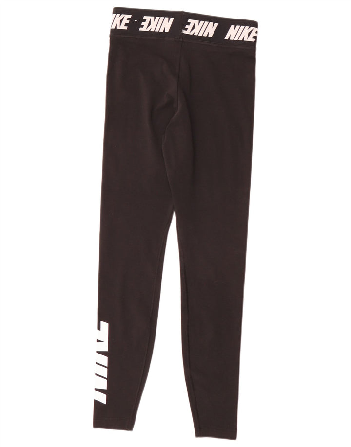 Adidas Damen Graphic Leggings UK 4 XS Schwarz Polyester