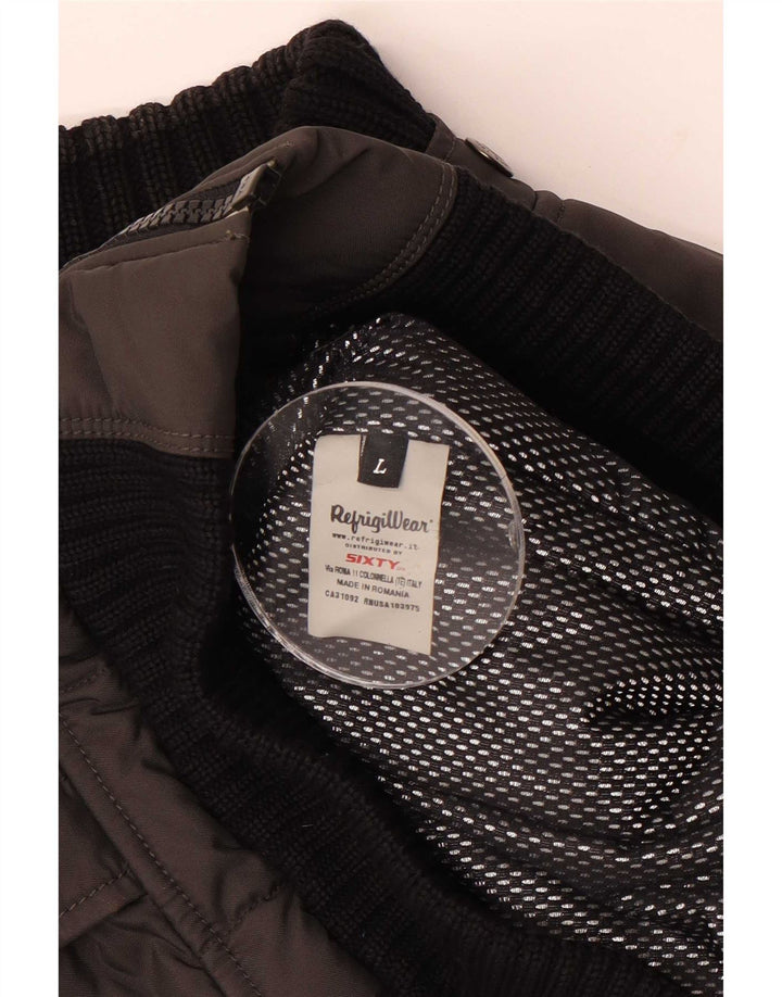 Refrigiwear Herren Wattierte Jacke UK 40 Large Schwarz Polyamid