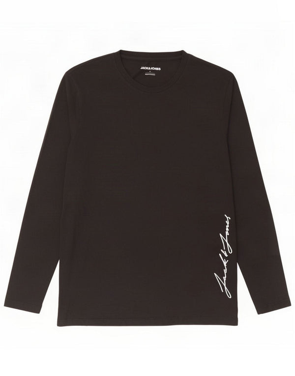 Jack & Jones Herren Grafik-Top Langarm Large Black