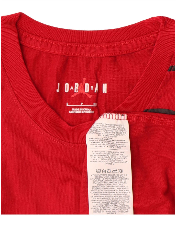 Jordan Herren-T-Shirt mit Grafik, Größe S, rote Baumwolle