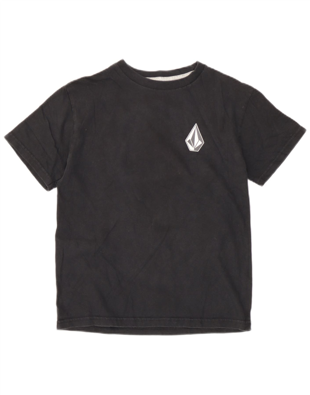 Volcom Womens Graphic T-Shirt Top UK 10 Small Schwarz Baumwolle