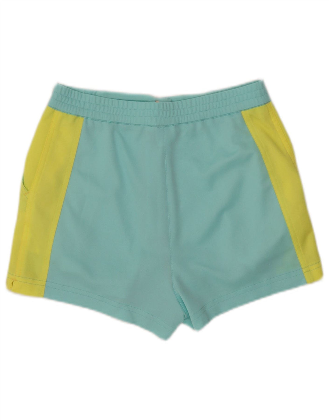 ELLESSE Damen Freizeitshorts IT 44 Medium W32 Blaues Colourblock-Polyester