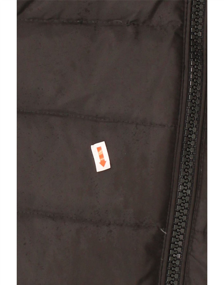 TOMMY HILFIGER Womens Hooded Padded Jacket UK 14 Medium Black Polyester Vintage Tommy Hilfiger and Second-Hand Tommy Hilfiger from Messina Hembry 