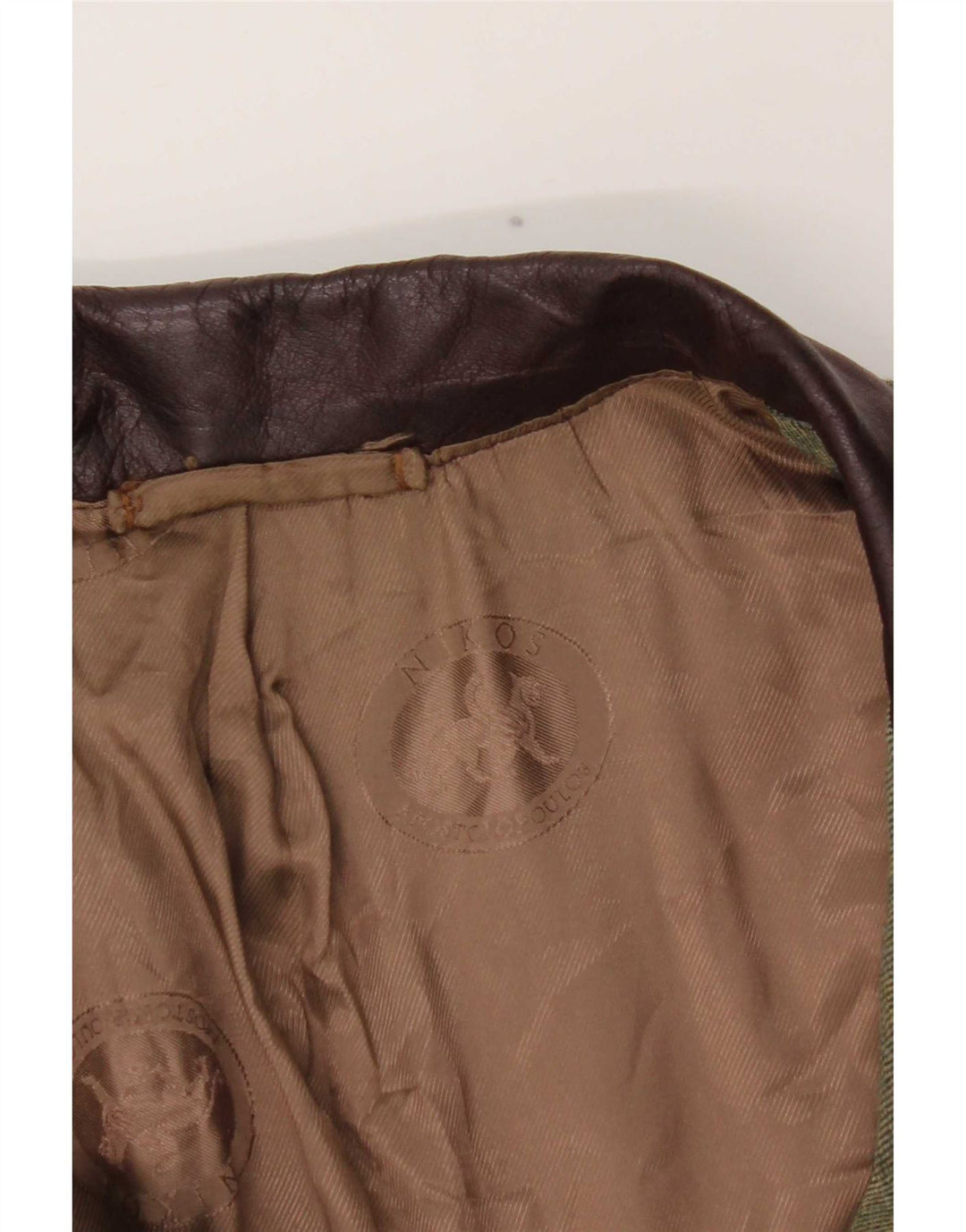 Vintage Herren 3-Knopf-Blazerjacke UK 38 Medium Khaki Colourblock
