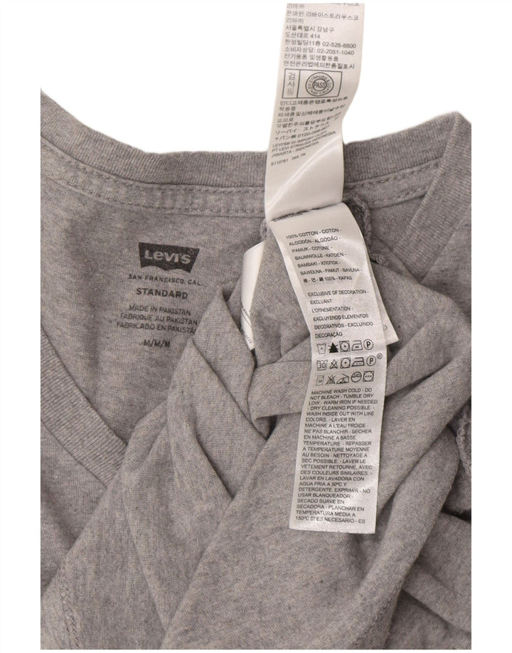 LEVI'S Herren Standard-T-Shirt-Oberteil aus mittelgrauer Baumwolle