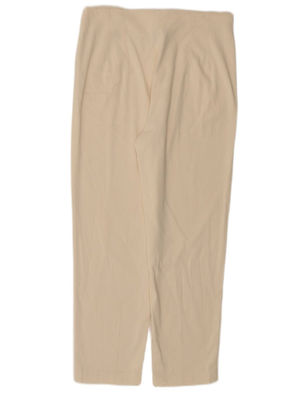 Massimo Dutti Womens Cropped Trousers EU 42 Large W30 L25 White