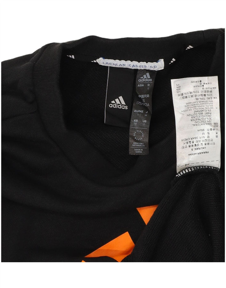 Adidas Herren Graphic Sweatshirt Pullover Small Schwarz Baumwolle