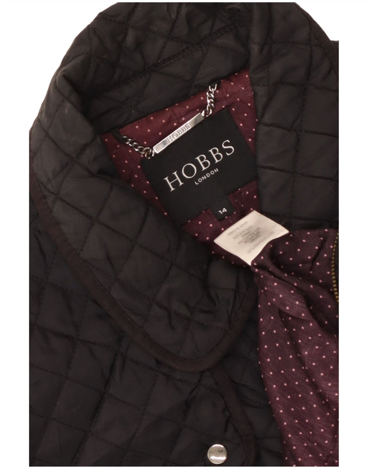 Hobbs Damen Steppmantel UK 14 Large Schwarz Nylon