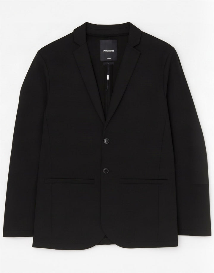 Jack & Jones Herren 2-Knopf-Blazerjacke UK 36 Small Schwarz Polyester