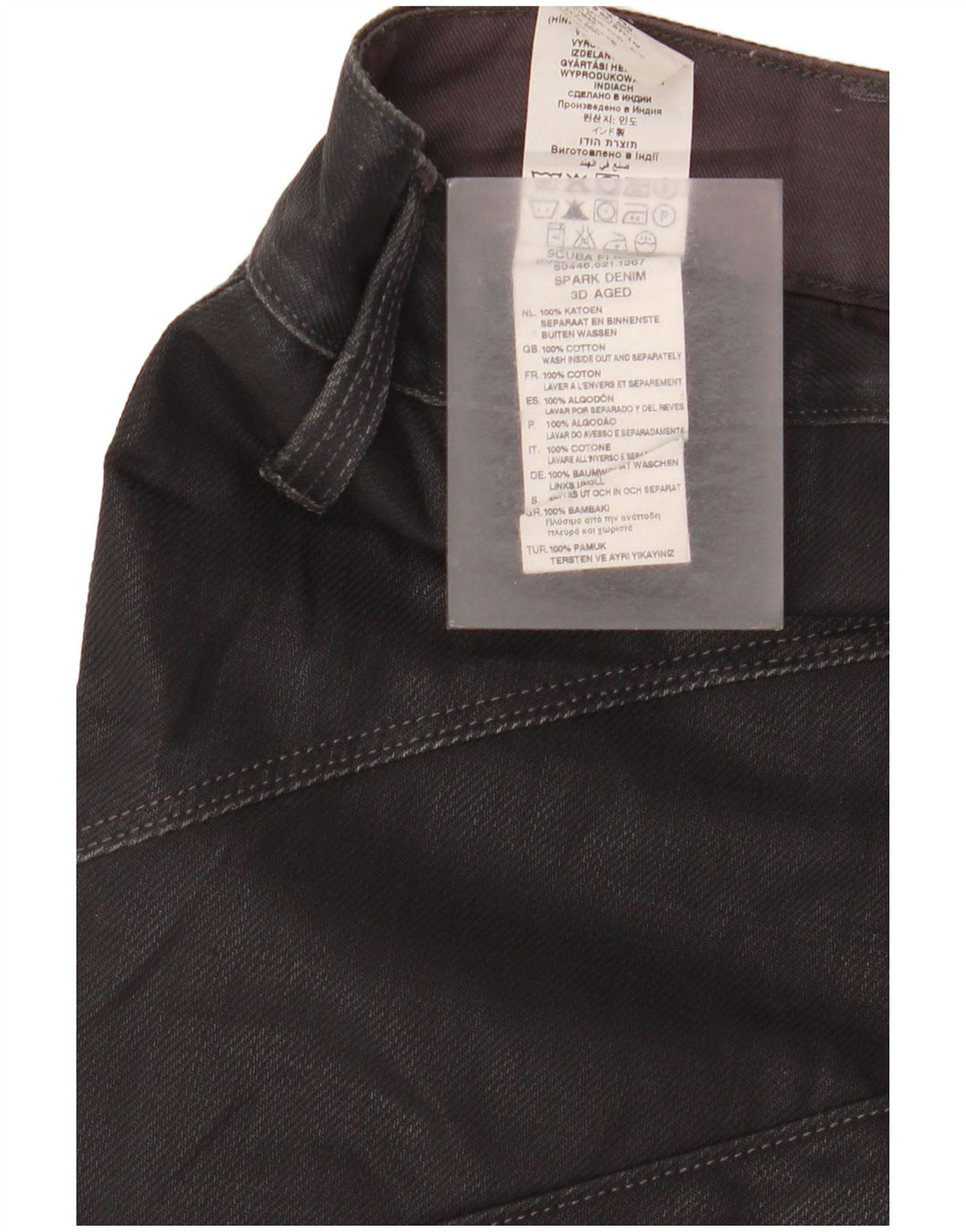 G-Star Herren Slim Cargohose W33 L32 Schwarze Baumwolle