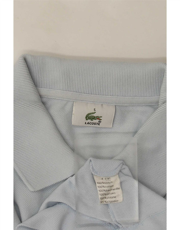 Lacoste Herren-Poloshirt, Größe 5, groß, blaue Baumwolle