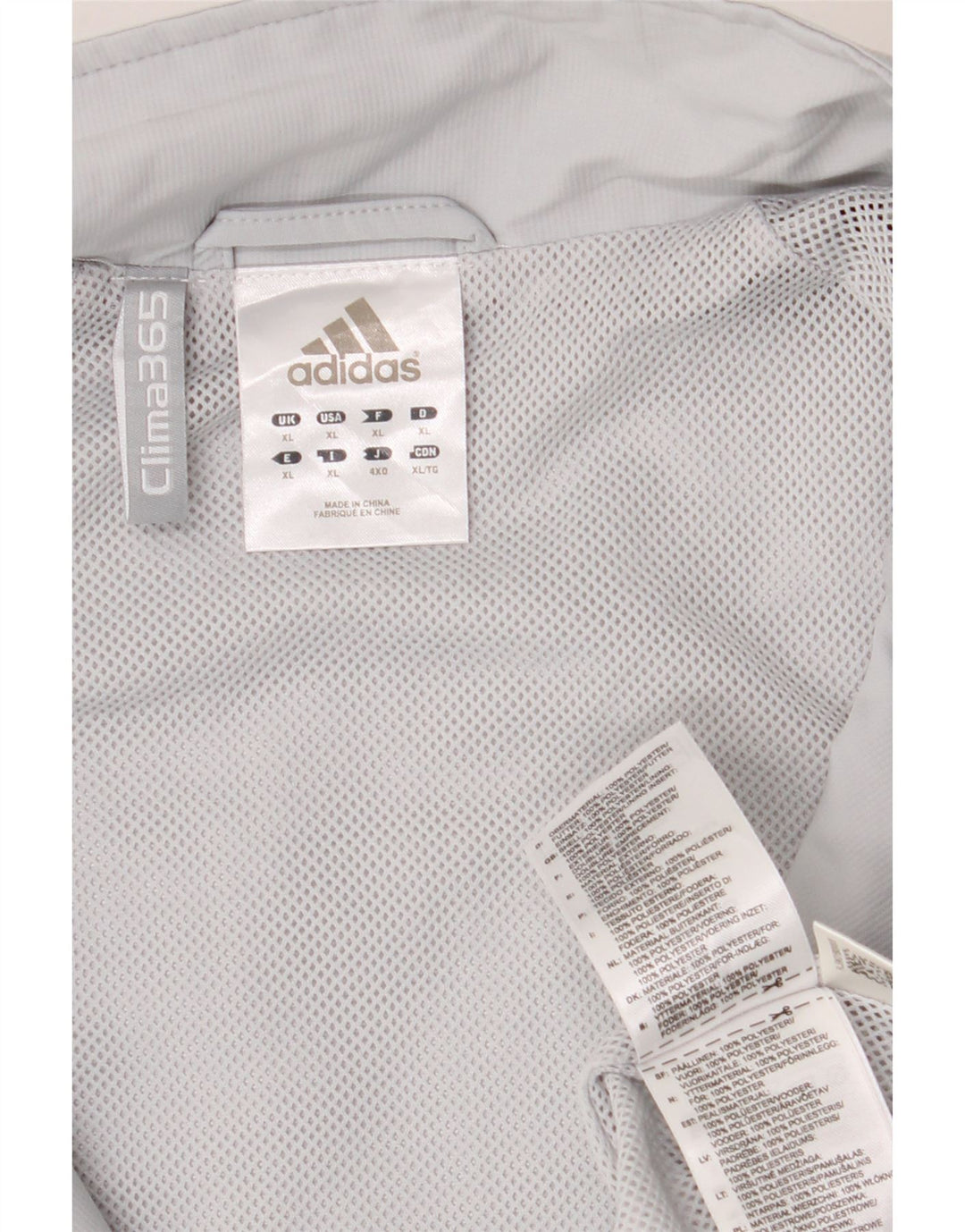 ADIDAS Herren Clima 365 Regenjacke UK 42 XL Grau Colourblock Polyester