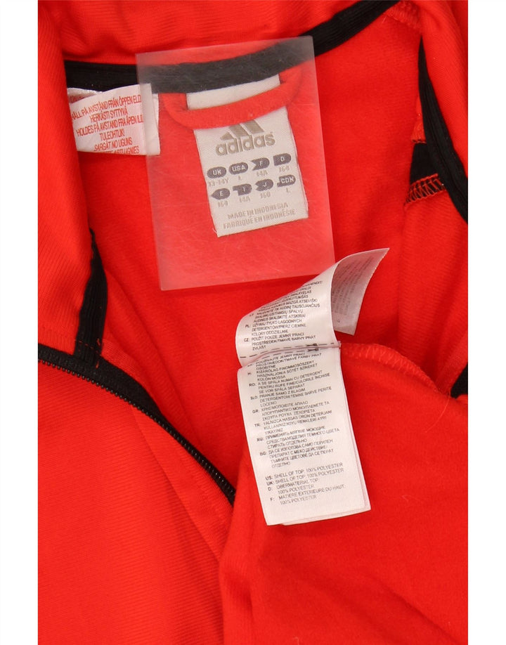 Adidas Mädchen-Trainingsanzug-Top-Jacke, 13–14 Jahre, rotes Polyester