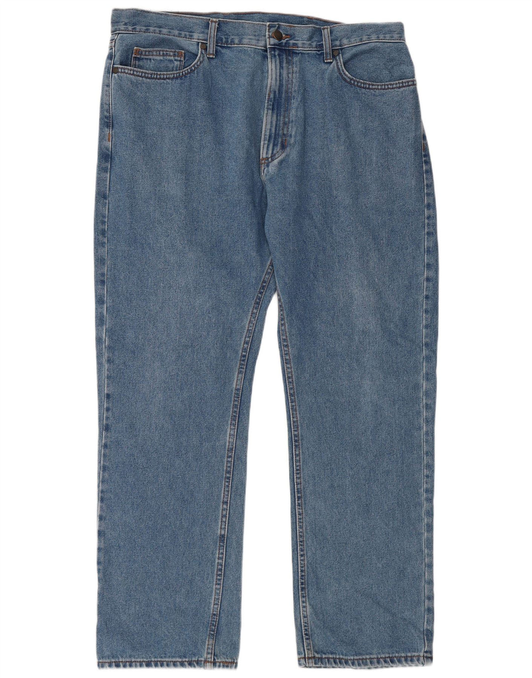 Marks & Spencer Herren Straight Jeans W36 L29 Blaue Baumwolle