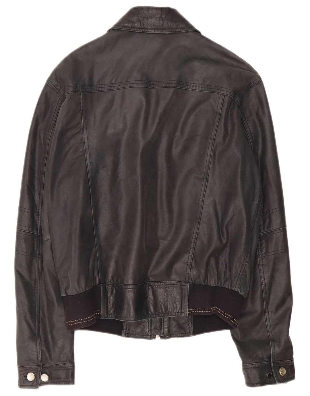 Conbipel Herren Bomber-Lederjacke IT 48 Mittelschwarzes Leder