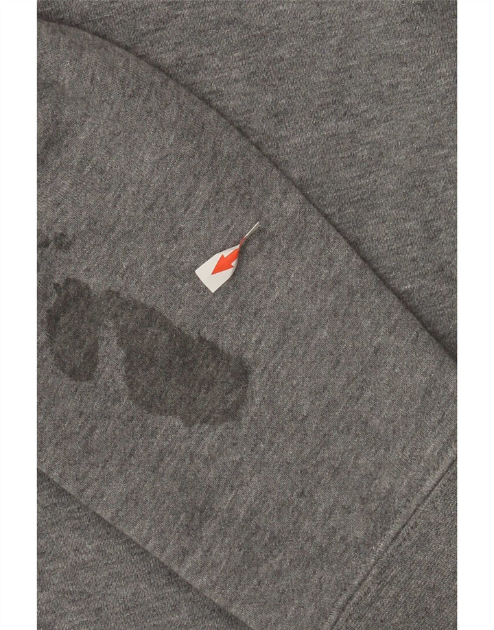 Nike Herren-Sweatshirt mit Grafik, groß, graue Farbblock-Baumwolle