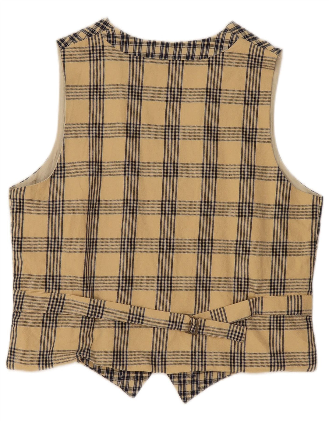 Ingro Rose Damen Weste IT 44 mittelbeige karierte Baumwolle