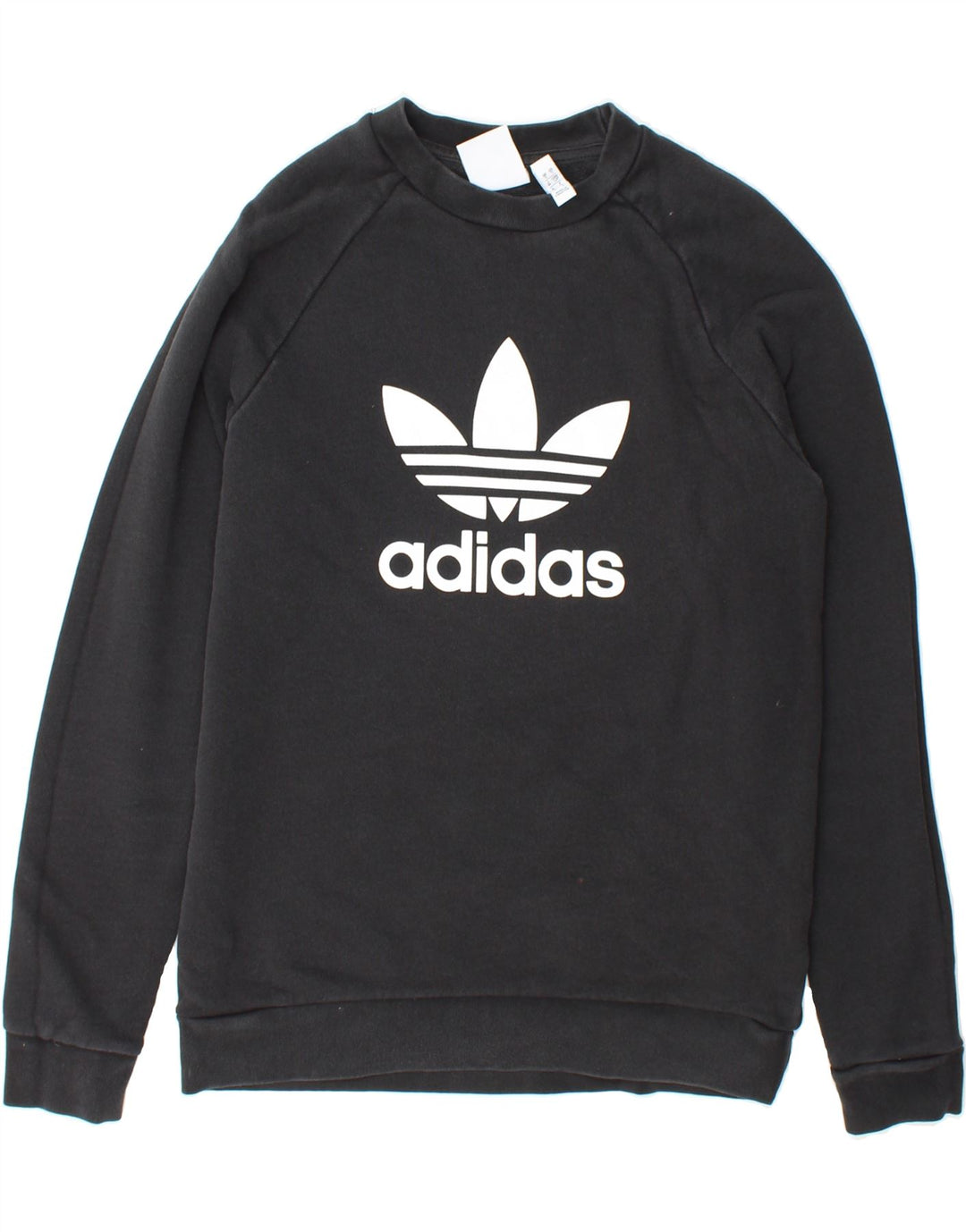 ADIDAS Mens Graphic Sweatshirt Jumper Small Black Cotton Vintage Adidas and Second-Hand Adidas from Messina Hembry 