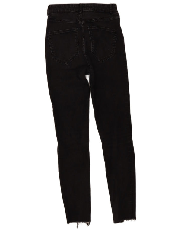 Zara Damen High Waist Skinny Jeans EU 36 XS W26 L27 Schwarz