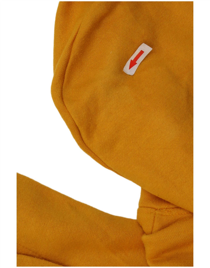 Zara Damen Übergroßer Kapuzenpullover UK 10 Small Gelb Polyester