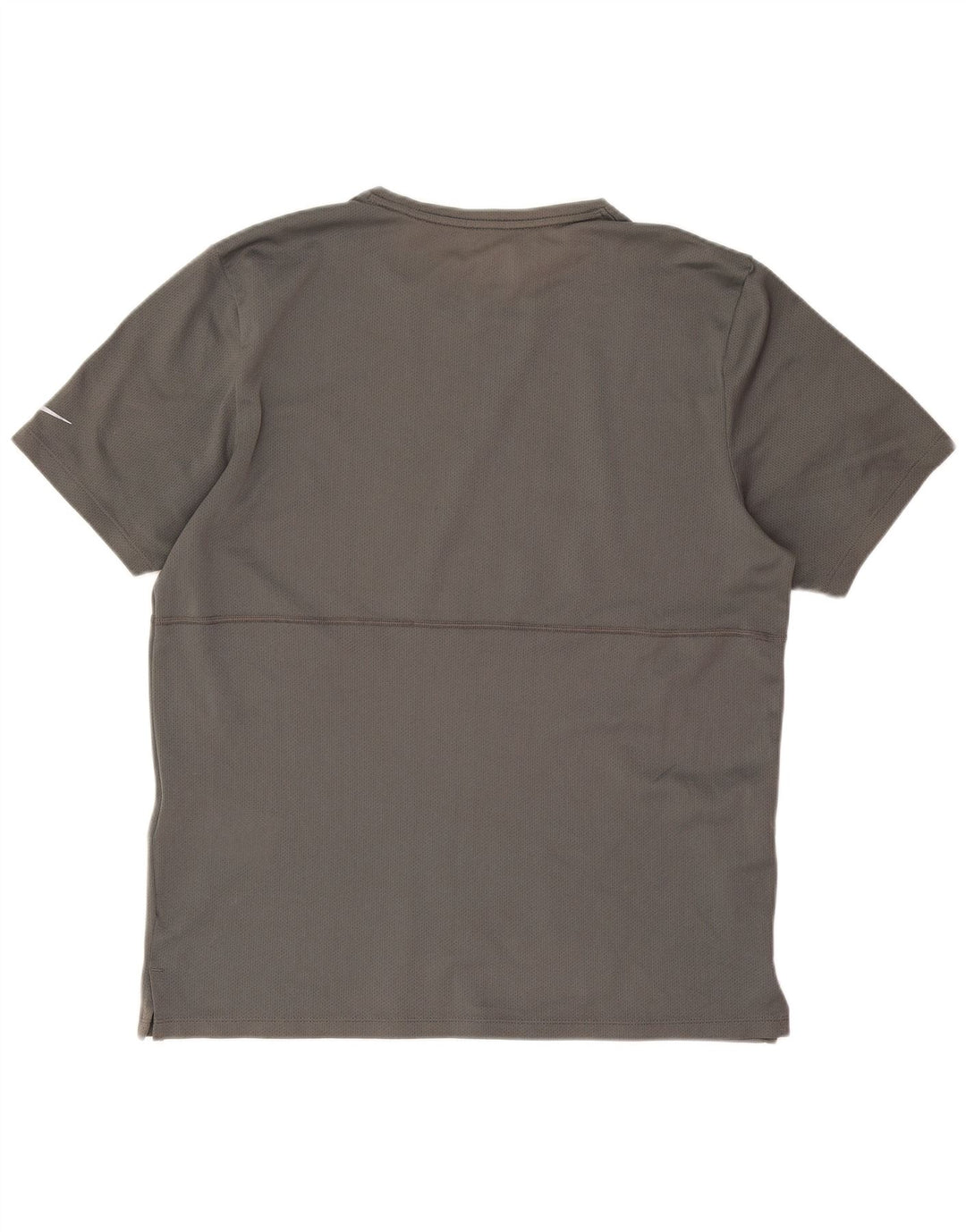 Nike Herren Dri Fit Grafik-T-Shirt-Oberteil aus mittelgrauem Polyester