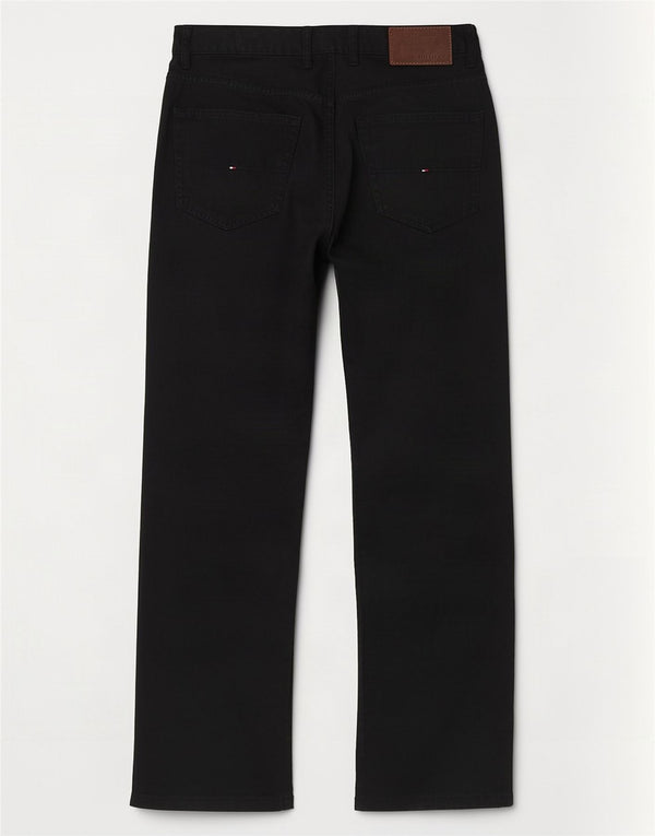 Tommy Hilfiger Herren gerade Freizeithose W32 L32 schwarze Baumwolle